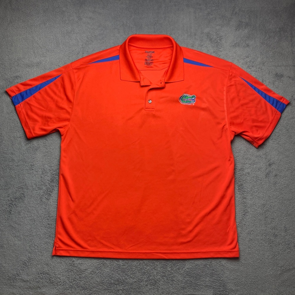 Florida Gators Polo‎ Shirt Mens XL ProEdge Orange Blue Performance NCAA Football